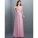 V-Neck Elegant Beading Pleats Sleeveless Long Chiffon Bridesmaid Dresses