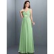 V-Neck Elegant Beading Pleats Sleeveless Long Chiffon Bridesmaid Dresses