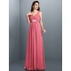 V-Neck Elegant Beading Pleats Sleeveless Long Chiffon Bridesmaid Dresses