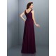 V-Neck Elegant Beading Pleats Sleeveless Long Chiffon Bridesmaid Dresses