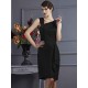 Charming Sleeveless Applique Short Taffeta Bridesmaid Dresses