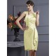 Charming Sleeveless Applique Short Taffeta Bridesmaid Dresses