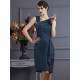 Charming Sleeveless Applique Short Taffeta Bridesmaid Dresses