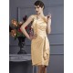 Charming Sleeveless Applique Short Taffeta Bridesmaid Dresses