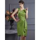 Charming Sleeveless Applique Short Taffeta Bridesmaid Dresses