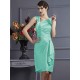 Charming Sleeveless Applique Short Taffeta Bridesmaid Dresses