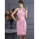 Charming Sleeveless Applique Short Taffeta Bridesmaid Dresses