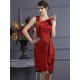 Charming Sleeveless Applique Short Taffeta Bridesmaid Dresses