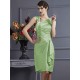 Charming Sleeveless Applique Short Taffeta Bridesmaid Dresses
