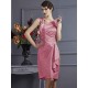 Charming Sleeveless Applique Short Taffeta Bridesmaid Dresses