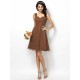 Charming Straps Lace Sleeveless Short Bridesmaid Dresses