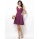 Charming Straps Lace Sleeveless Short Bridesmaid Dresses
