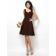 Charming Straps Lace Sleeveless Short Bridesmaid Dresses