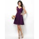 Charming Straps Lace Sleeveless Short Bridesmaid Dresses