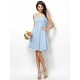 Charming Straps Lace Sleeveless Short Bridesmaid Dresses