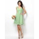 Charming Straps Lace Sleeveless Short Bridesmaid Dresses