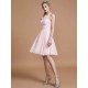 Amazing Chiffon Knee-Length Sleeveless Scoop Bridesmaid Dresses
