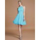 Amazing Chiffon Knee-Length Sleeveless Scoop Bridesmaid Dresses