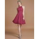 Amazing Chiffon Knee-Length Sleeveless Scoop Bridesmaid Dresses