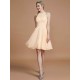 Amazing Chiffon Knee-Length Sleeveless Scoop Bridesmaid Dresses
