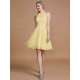 Amazing Chiffon Knee-Length Sleeveless Scoop Bridesmaid Dresses