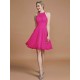 Amazing Chiffon Knee-Length Sleeveless Scoop Bridesmaid Dresses