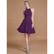 Amazing Chiffon Knee-Length Sleeveless Scoop Bridesmaid Dresses