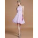 Amazing Chiffon Knee-Length Sleeveless Scoop Bridesmaid Dresses