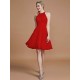 Amazing Chiffon Knee-Length Sleeveless Scoop Bridesmaid Dresses
