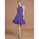 Amazing Chiffon Knee-Length Sleeveless Scoop Bridesmaid Dresses