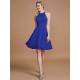 Amazing Chiffon Knee-Length Sleeveless Scoop Bridesmaid Dresses