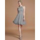 Amazing Chiffon Knee-Length Sleeveless Scoop Bridesmaid Dresses