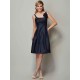 Charming Straps Sleeveless Pleats Short Taffeta Bridesmaid Dresses