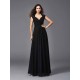 V-Neck Elegant Sleeveless Long Chiffon Bridesmaid dresses