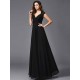 V-Neck Elegant Sleeveless Long Chiffon Bridesmaid dresses