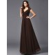 V-Neck Elegant Sleeveless Long Chiffon Bridesmaid dresses