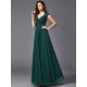 V-Neck Elegant Sleeveless Long Chiffon Bridesmaid dresses