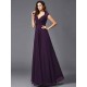 V-Neck Elegant Sleeveless Long Chiffon Bridesmaid dresses