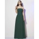 Charming Strapless Sleeveless Pleats Long Chiffon Bridesmaid Dresses