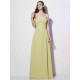 Charming Strapless Sleeveless Pleats Long Chiffon Bridesmaid Dresses
