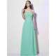 Charming Strapless Sleeveless Pleats Long Chiffon Bridesmaid Dresses