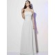 Charming Strapless Sleeveless Pleats Long Chiffon Bridesmaid Dresses