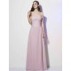 Charming Strapless Sleeveless Pleats Long Chiffon Bridesmaid Dresses