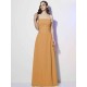 Charming Strapless Sleeveless Pleats Long Chiffon Bridesmaid Dresses
