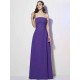 Charming Strapless Sleeveless Pleats Long Chiffon Bridesmaid Dresses