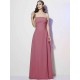 Charming Strapless Sleeveless Pleats Long Chiffon Bridesmaid Dresses
