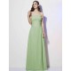 Charming Strapless Sleeveless Pleats Long Chiffon Bridesmaid Dresses