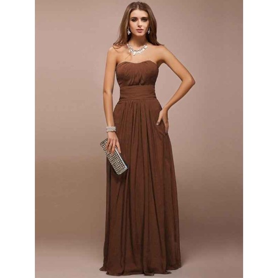 Gorgeous Sweetheart Sleeveless Ruffles Long Bridesmaid Dresses