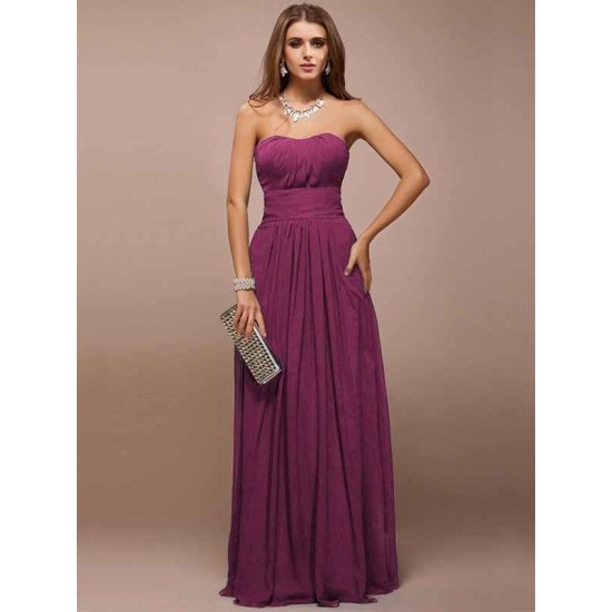 Gorgeous Sweetheart Sleeveless Ruffles Long Bridesmaid Dresses