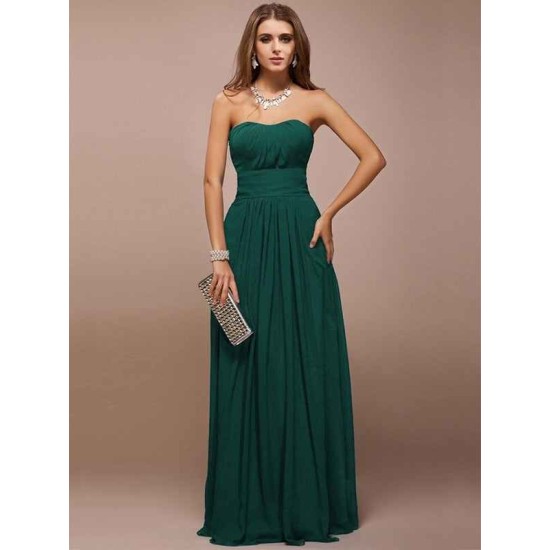 Gorgeous Sweetheart Sleeveless Ruffles Long Bridesmaid Dresses
